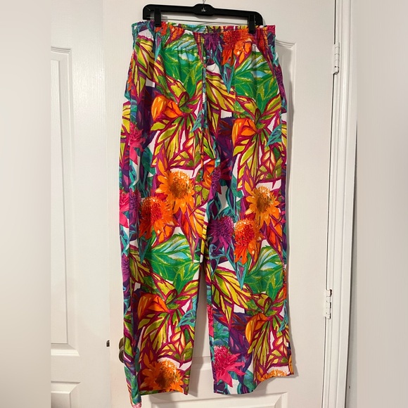 Lauren by Ralph Lauren tropical print lounge wear pants - Picture 1 of 2